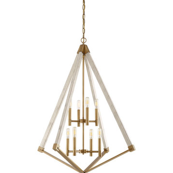 Quoizel VP5208 View Point 8 Light 30"W Chandelier - Weathered Brass