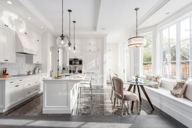 Example of a transitional kitchen design in Vancouver