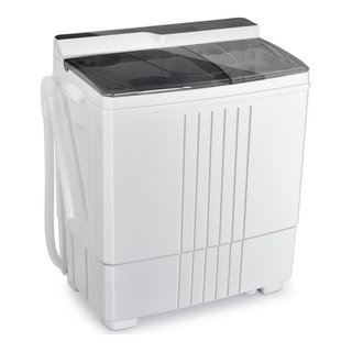 Costway Full-Automatic Washing Machine 1.5 Cu.Ft 11 lbs Washer & Dryer White