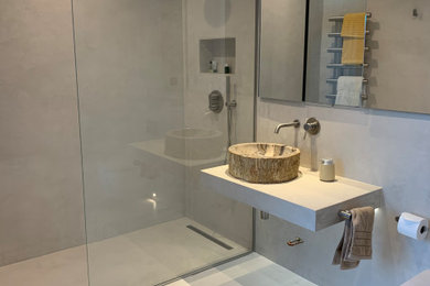Microcement Bathroom in Oxshott Surrey