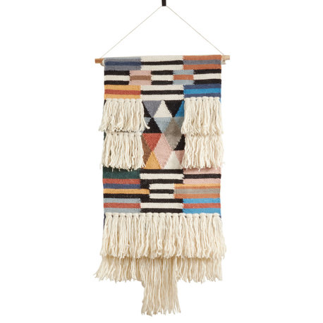 Fringe Design Textured Woven Wall Hanging