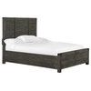 Bowery Hill Farmhouse styled Metal Queen Panel Bed in Gray Finish