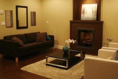 Example of a trendy living room design in Vancouver