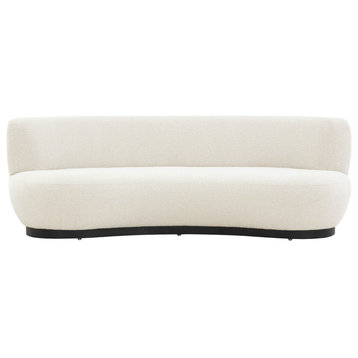 Safavieh Couture Stevie Boucle Curved Back Sofa, Ivory