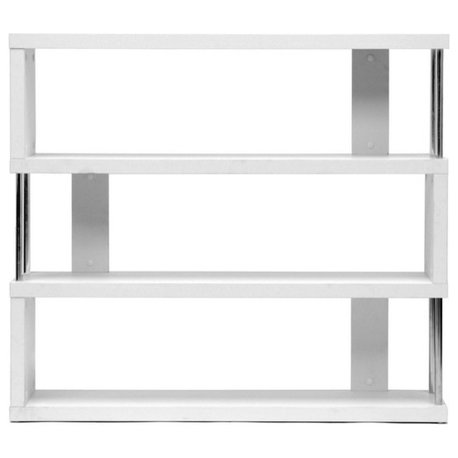 Baxton Studio Barnes 3-Shelf Modern Bookcase, White