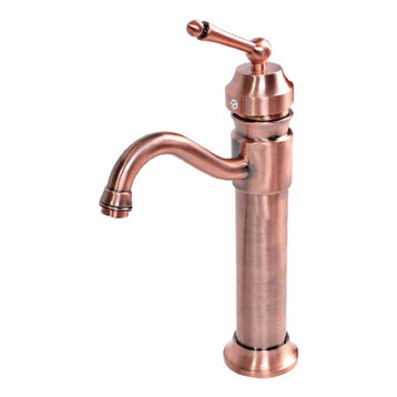 Antique Red Copper Widespread Bathroom Sink Faucet 3 Hole Basin Mixer Tap Krg064 