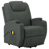 vidaXL Power Lift Recliner Chair for Home Theater Anthracite Faux Leather