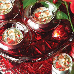Jolly Santa Tea Lights - Holiday Decorations