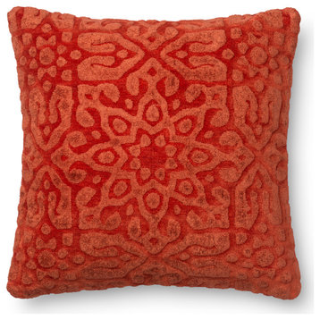 Loloi Transitional Cotton Pillow Cover in Chili finish P097GPI09CD00PIL3