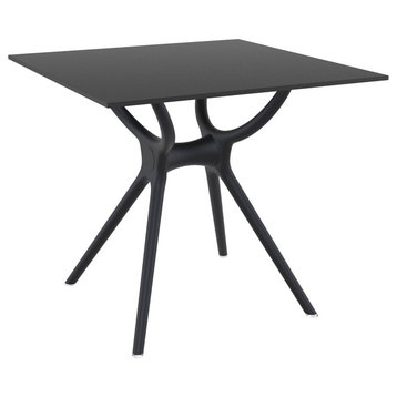 Compamia Air Square Dining Table, Black