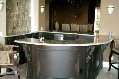 Inspiration for a mediterranean home design remodel in Las Vegas
