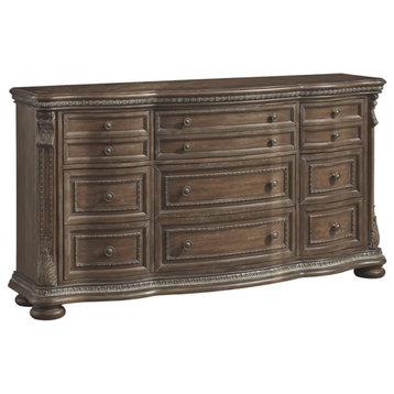 Bowery Hill 9 Drawer Dresser in Brown