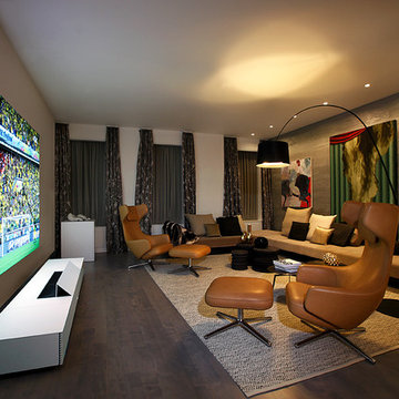 "Entertainment Living Room" designed by ddc for Sony 4K Ultra Short Throw Projec