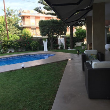 Paisajimo piscina con microcemento