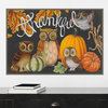 Canvas Art Framed 'Harvest Owl III' by Mary Urban, Outer Size 33x23"