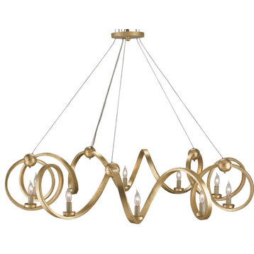 Ringmaster Chandelier, Contemporary Gold Leaf