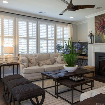 Plantation Shutters-Living Room