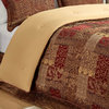 Croscill Galleria Traditional Patchwork 4-Piece Comforter Set, Red, Queen