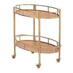 Home Decorators Collection Eliza Gold Bar Cart - Bar Carts
