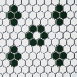 Rosette & Quad Hex Tile Pattern Made to Order at MosaicTile.com - Mosaic Tile
