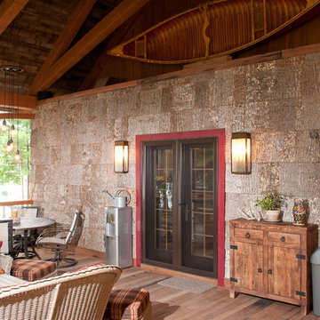 Hybrid Timber Frame Home on the Chain O' Lakes Miner Lake