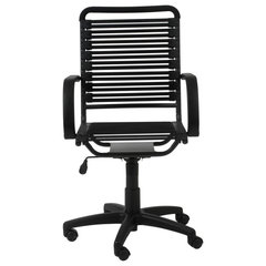 Leander Low Back Office Chair with Brushed Nickel Base