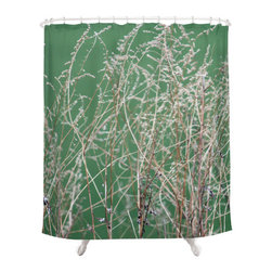 BACK to BASICS - Dry Grass, Fabric Shower Curtain - Shower Curtains