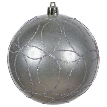Vickerman N182434D 4" Lilac Candy Finish Ornament With Circle Glitter