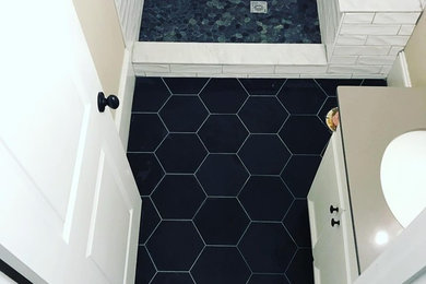 Example of a transitional bathroom design in Atlanta