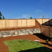 retaining wall/fence ideas for Gralli