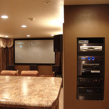 Neutral Transitional Home Theater