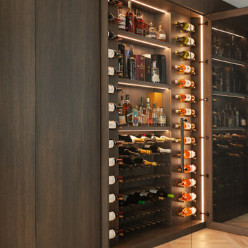 Bespoke wine cabinet and hallway storage