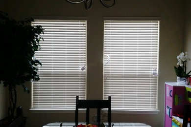 Example of a trendy dining room design in Austin