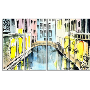 "Canal in Venice" Cityscape Canvas Artwork