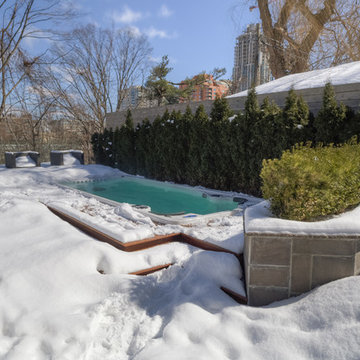 Snow-Covered Swim Spa
