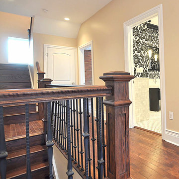 Box Newels and Gothic Iron Balusters