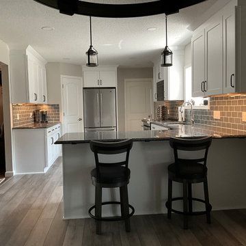 Transitional Kitchen Remodel Done in New Polar White Cabinets