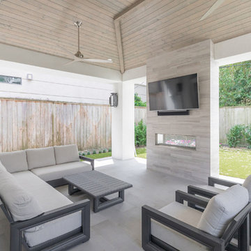 Modern covered patio