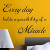 Wall Decal Art Sticker Quote Vinyl Lettering Graphic Miracles God Religious R31