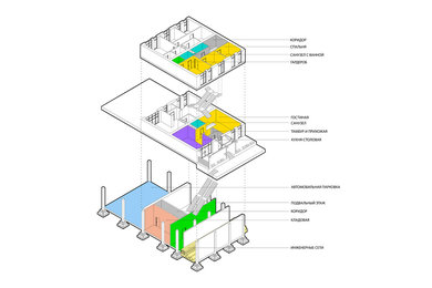 Двухуровневая квартира(3D схема)
