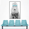 Standard Poodle Wall Decal - 80s Girl Animal Art by Balazs Solti, Large