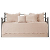 Madison Park Tuscany 6 Piece Reversible Scalloped Edge Daybed Cover Set, Blush