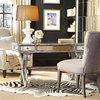 Mirrored 54" Writing Desk in Weathered Gray Wood Finish by Hooker Furniture