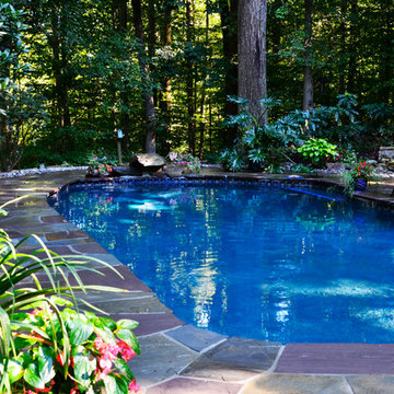 Upper Marlboro Flagstone Pool Patio