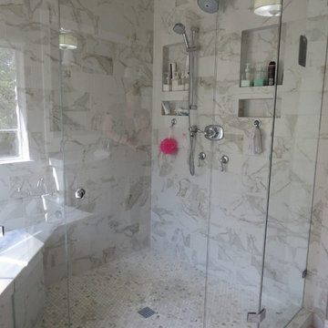 Transitional master bathroom, Austin, TX