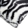 Belton Faux Fur Pillows, Set of 2, Denton Zebra Black/White, 18"x18"
