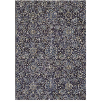 Couristan Easton Winslet Navy and Sapphire Rug, 2'7"x7'10" Runner