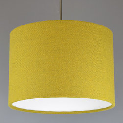 Harris Tweed Bright Olive Lamp Shade - Lampshades