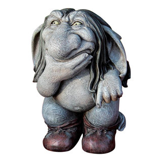 Design Toscano - Pondering Sylvester, The Cynical Gnome Troll Statue