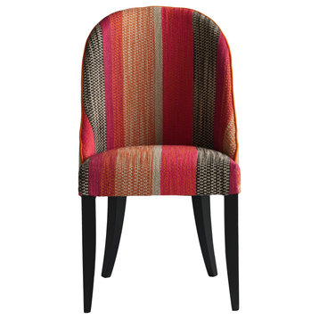 Curved Back Upholstered Dining Chair | Andrew Martin Aldwick, Orange